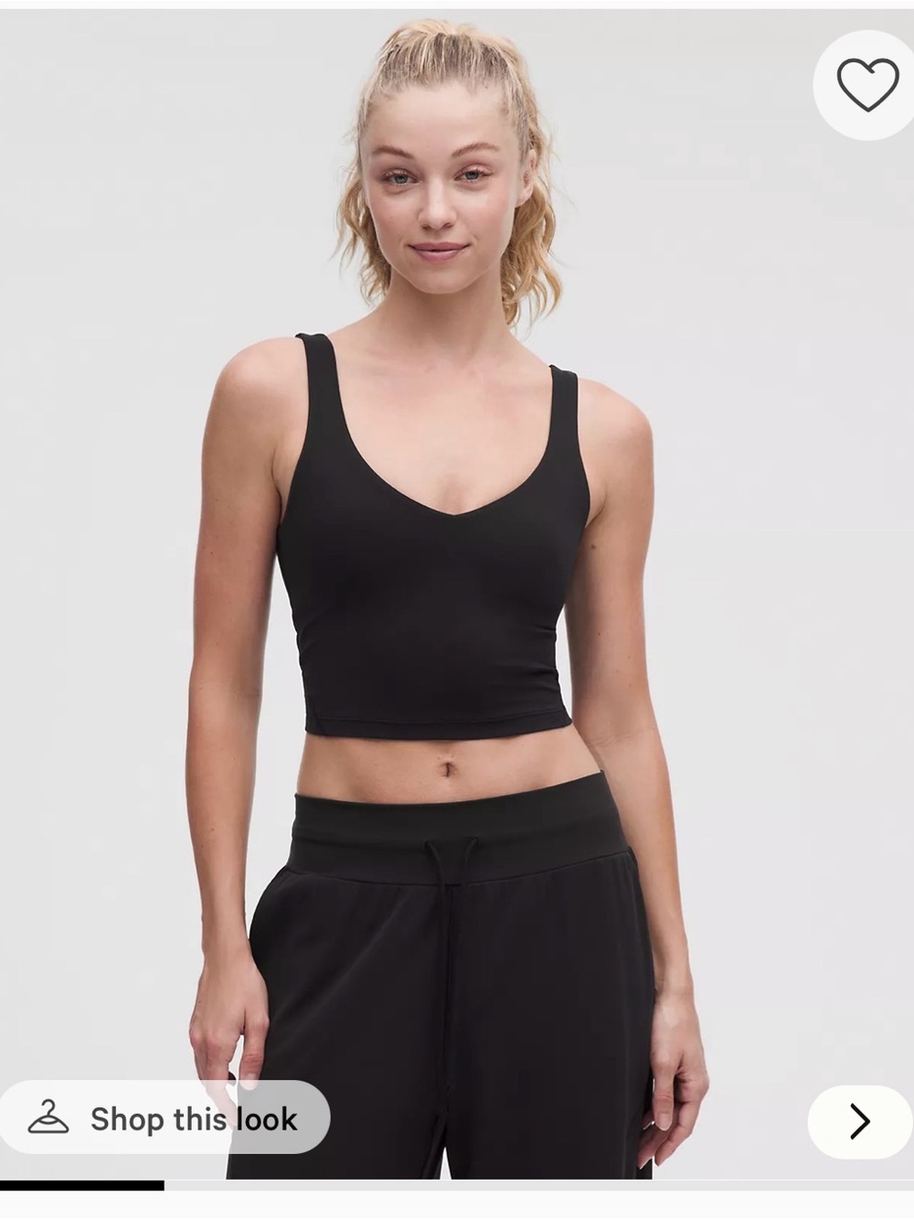 lululemon athletica Align Crop Black V-Neck Tank